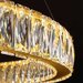 Candelabru LED 184W Crystals 3 Gold, LED inclus, 3 surse de iluminare, Telecomanda, Dimabil, Lumina: